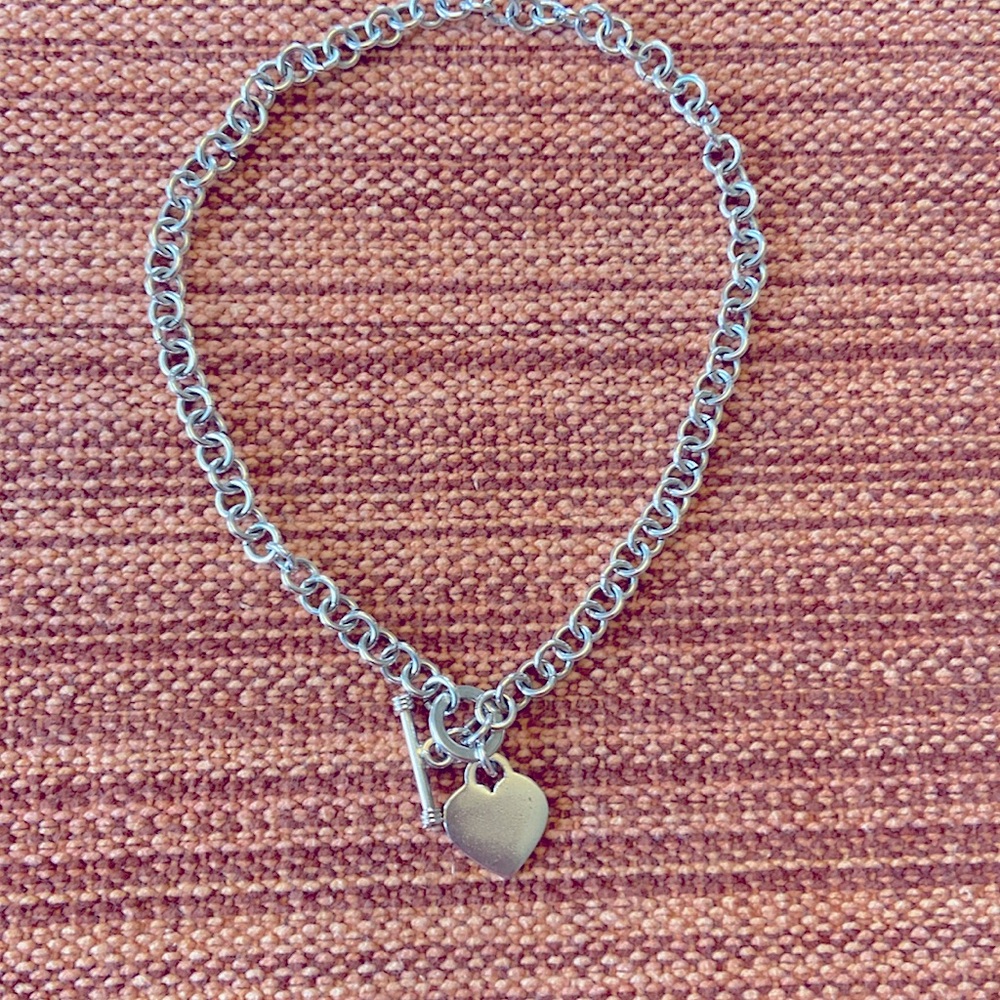 Sterling silver heart necklace
